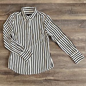 Banana Republic NWT Bone and Black Striped Size Small